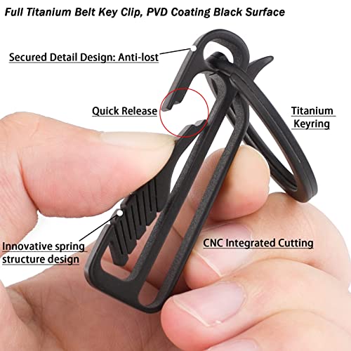 Tisur Car Keychain Clip, Titanium Key Holder With Detachable Key Chain Ring For Duty Belt, Gifts For Men Women, Bk1 Promotion #TOP3