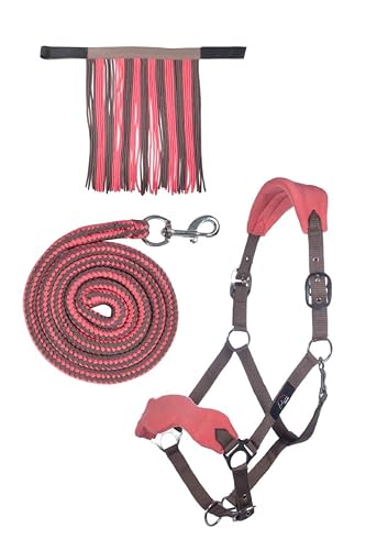 HKM Conjunto Cabestro + Punto-10733 Pink Warmblut