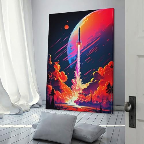 Affiche de voyage spatial pour décoration de chambre moderne ado et salon