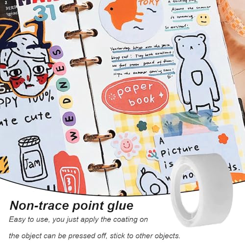 CCLKHY Klebepunkte - 2 Rollen / 200 Rund, Transparent, Doppelseitig für Dekoration, Hochzeit, Weihnachten, Geburtstag, Party