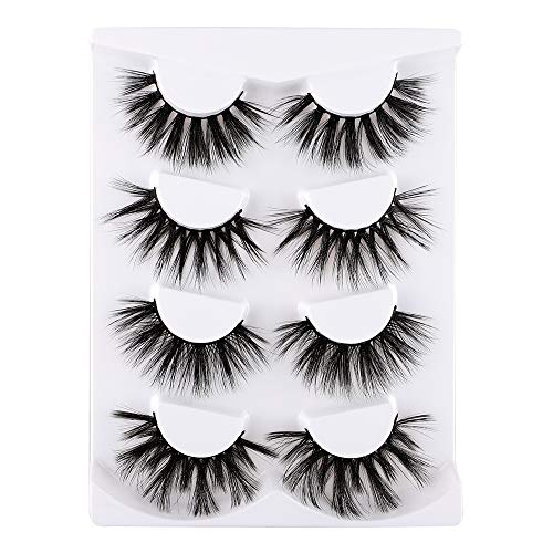 Calphdiar 20MM False Eyelashes Dramatic Fluffy Volume Faux Mink Lashes