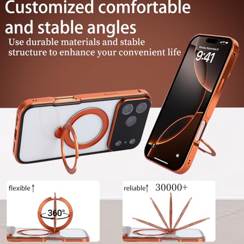 Coque iPhone 17 orange anti-chute avec dos aluminium et bumper