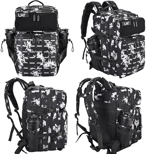 Image of LHI Tactical Military Backpack for Men 25L /45L Large Molle Army Assault Pack 3 Day Hiking Rucksack With Bottle Holder