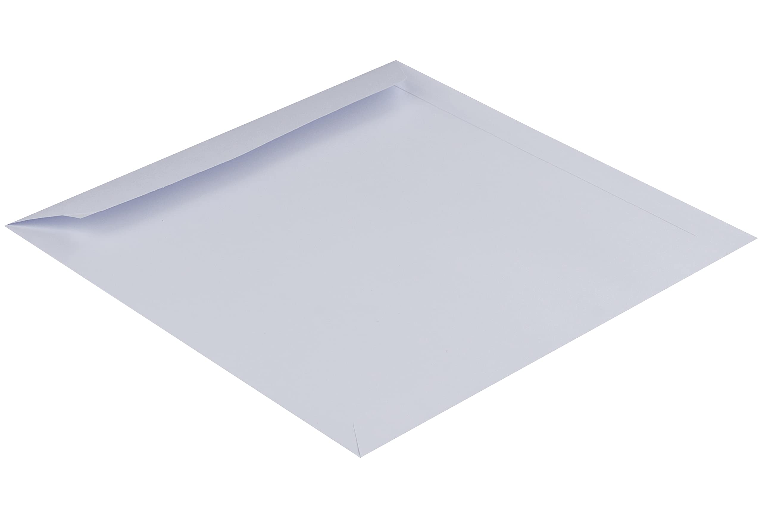 100 Stück, Briefumschläge, 240 x 240 mm, Haftklebung mit Abziehstreifen, Gerade Klappe, 120 g/qm Offset, Ohne Fenster, Weiß (Hochweiß), Blanke Briefhüllen