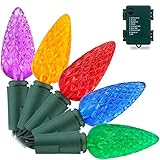 RECESKY Christmas Lights with Timer - Battery Operated Strawberry Mini String Light for Outdoor, Indoor, Patio, Wreath, Party, Xmas Decor, Christmas Tree Decorations