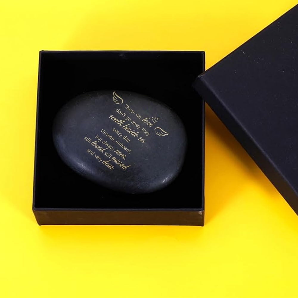 Memorial Stone Sympathy Gifts for Loss of Loved One Mom Father Dad Husband Son Memorial Gifts Miscarriage Celebration of Life Decorations Funeral Condolences Remembrance Gift for Loss Bereavement Gift
