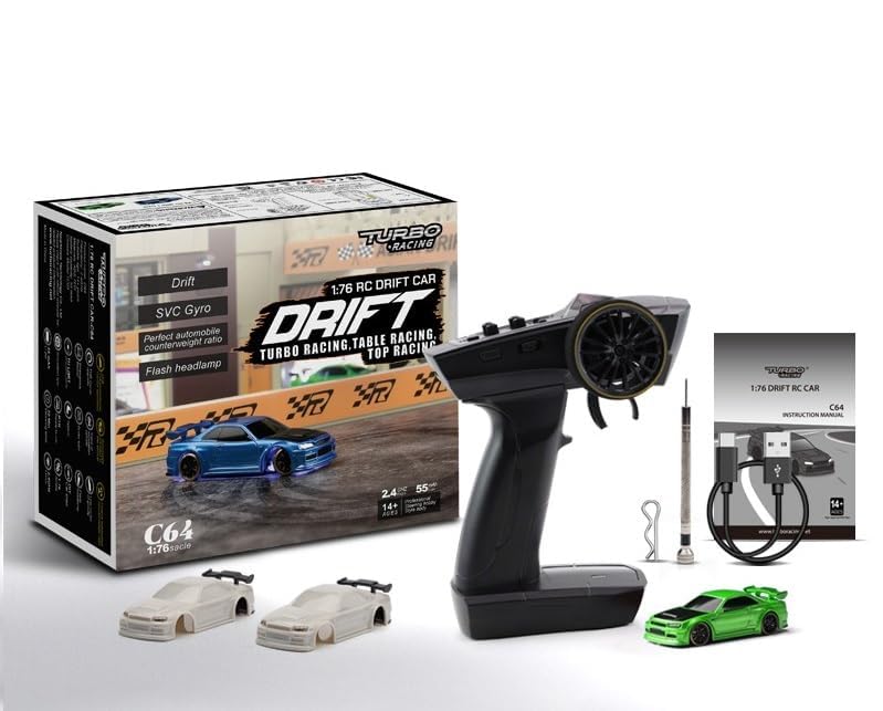 Amazon.com: Helidirect Turbo Racing 1/76 Scale Drift RC Car On