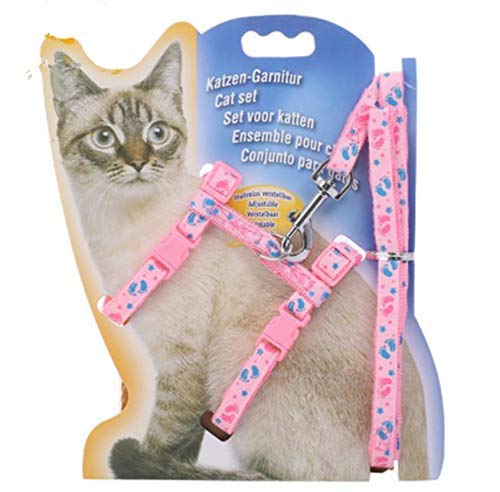 PSK Adjustable Cat Walking Harness Nylon Strap Collar with Leash,Cat Leash and Harness 1 Set Leash + Harness Design & Color May Vary (B07S244GMV) Amazon Price History, Amazon Price Tracker