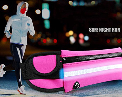 Pochete de corrida com cinto de cintura, resistente à água, pochete esportiva com cinto ajustável pa