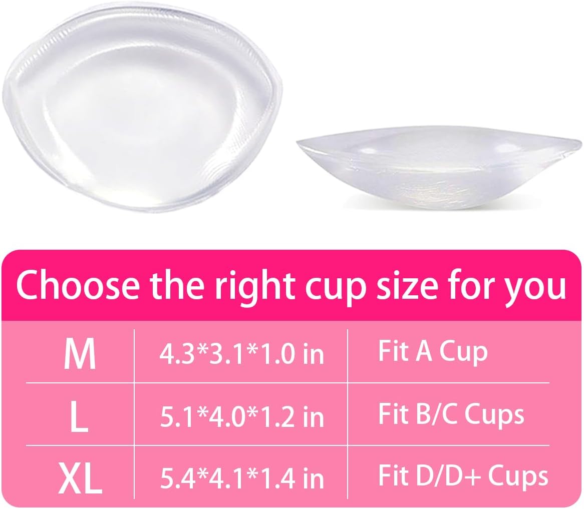 Women Silicone Bra Pads Inserts Breast Enhancer Bust Push up Pads Swimsuit Enhancement M, L, XL - Image 3