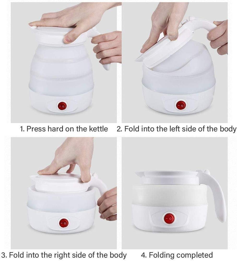 Bollitore elettrico pieghevole Bollitore elettrico pieghevole da viaggio in silicone alimentare, 0,8 litri veloce Present