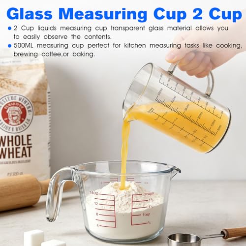 Vaso medidor de vidrio 500 ml con asa aislante miniatura 4