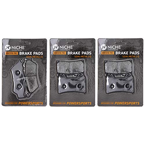 Niche MK1002623 Brake Pad Set For Victory Sport Cruiser Hammer 2204724 2201170 2201171 Front Rear Semi-Metallic cover