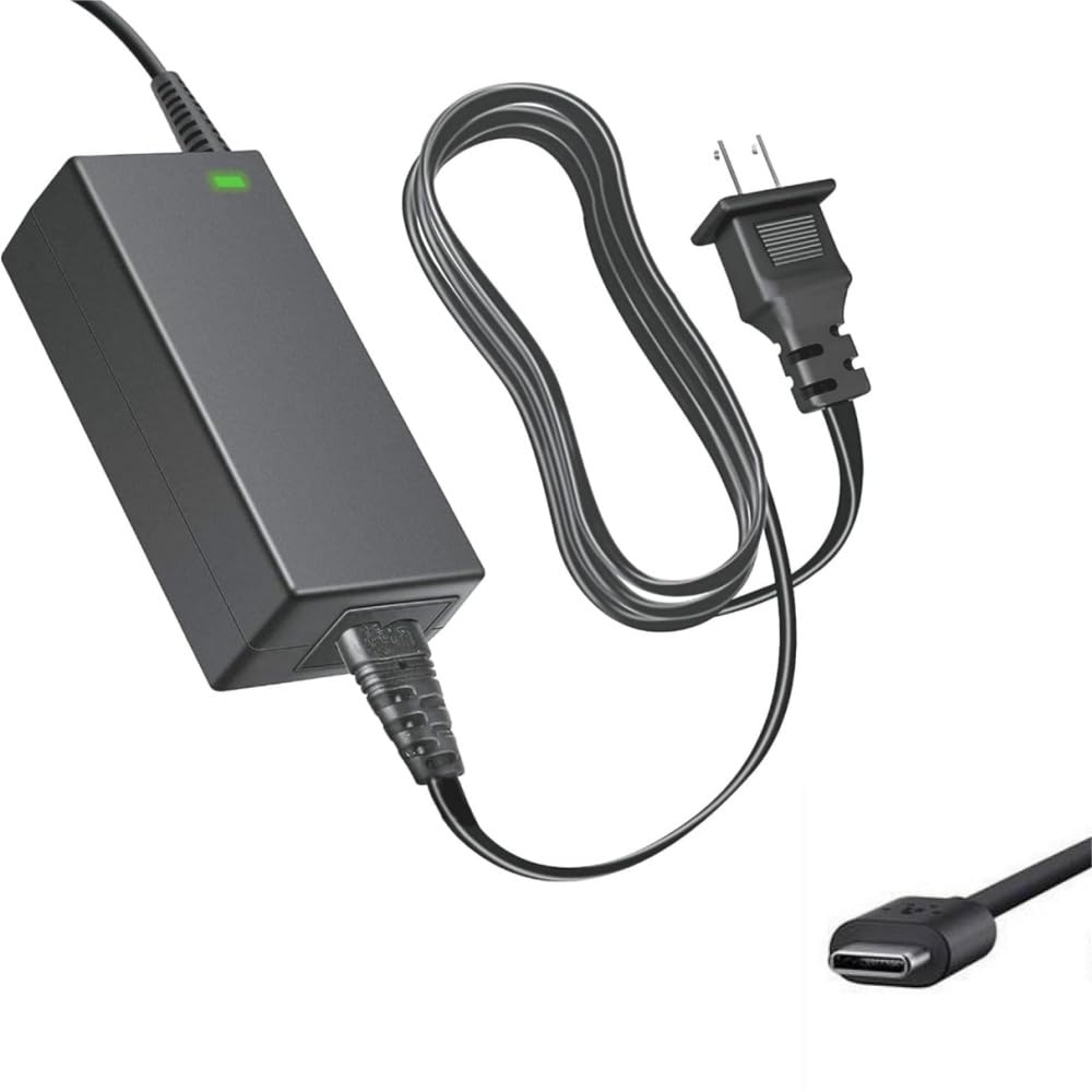 12V USB-C AC/DC Adapter for Charging Onyx Boox Mira Pro 25.3" 16:9 Monochrome E-Ink Monitor ePaper Display 12VDC DC12V 12volt 12.0 Volts USB Type-C Power Supply Cord Charger Cable PSU