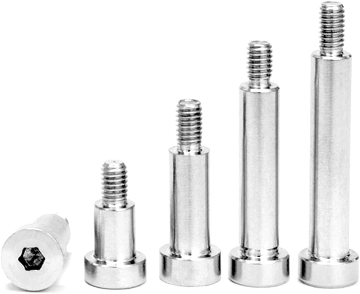 Tornillo conector, tacos de metal, 1/5 piezas M3 M4 M5 M6 M8 M10 M12 304 A2 Hexágono de acero inoxidable Hexágono Casquillo Cabeza Rodillo de hombro (Color: 0.118 in, Tamaño: 2P (Color : 50mm, Size