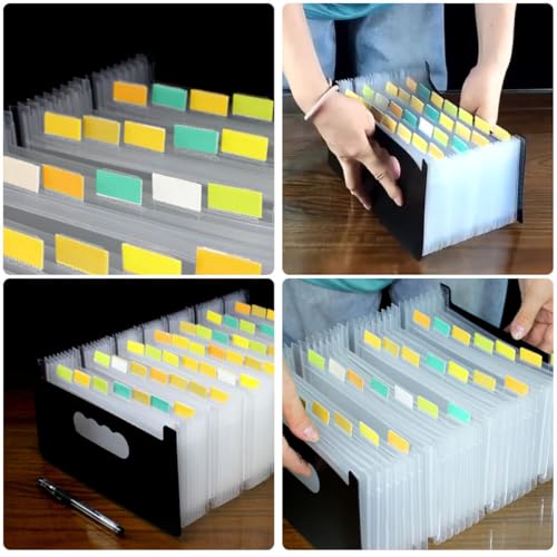 Range dossiers A6 portable noir plastique imperméable pour protéger vos petits papiers - 4