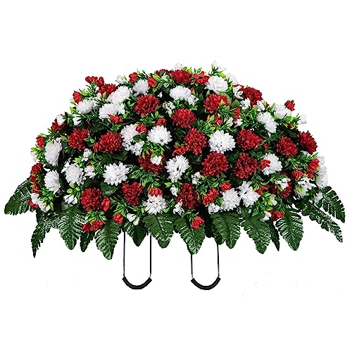 Sympathy Silks Garden Mums (1, Red Saddle) #TOP22