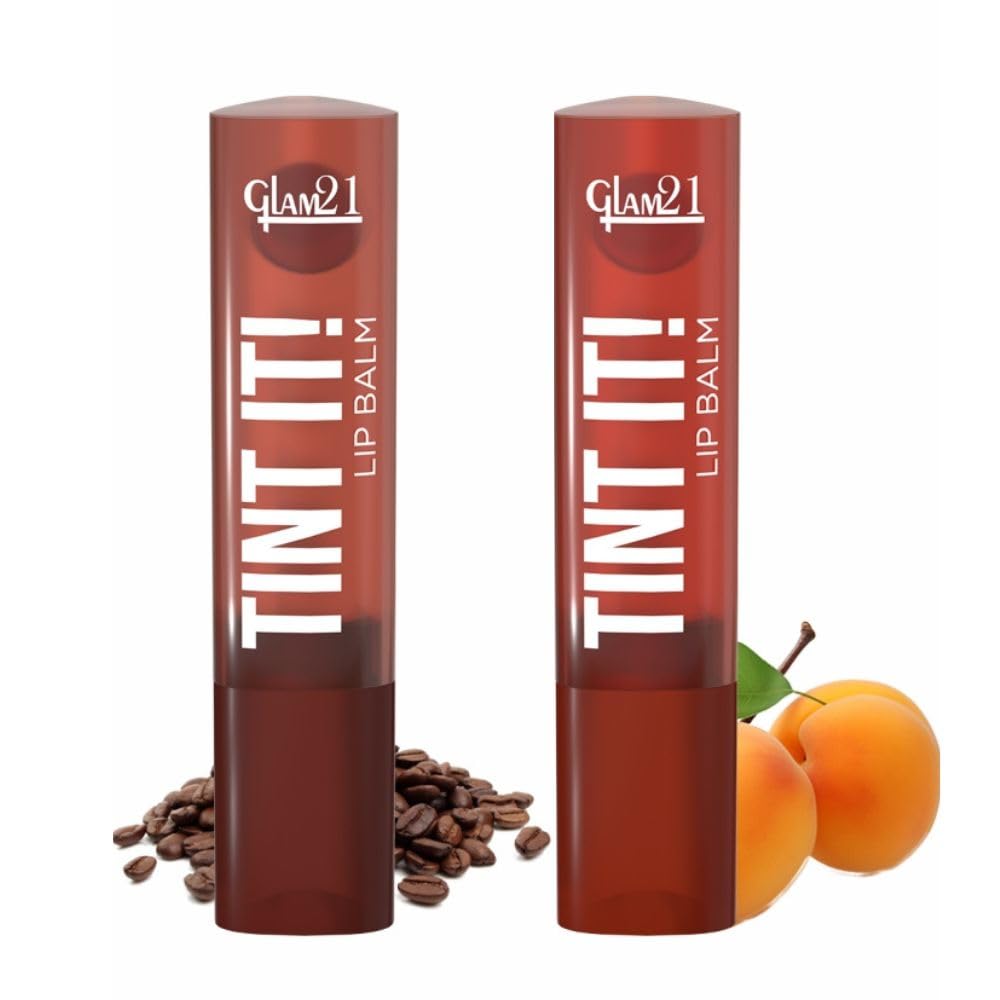 Glam21 Tint it! Lip Balm | Everyday Hydration & Moisturized Lips with Vitamin-E, Shea Butter, Avocado Oil, SPF15 |Lip Care For Dry & Chapped Lip | 3.5gm Each | Combo Pack Of 2 (Coffee Beans & Apricot)-image-13