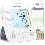 Large Cuff Blood Pressure Machine: Easy@Home Bluetooth Enabled Smart Automatic Upper Arm Cuff Bp Monitor | Unlimited Memory and Sharing | App for iOS & Android | EBP-08B