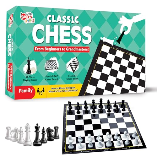 Image of Junior Chess Board Game for Kids and Adults | 11 inchx11 inch Foldable Game Board | Portable, Travel Friendly, Return Gifting Game Set | Strategy Game to Enhance Logical Thinking & Concentration