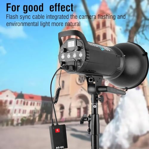 DEWIN Blitz Synchronisationskabel, Kamera Blitz Synchronisationskabel 2,5mm auf Stecker PC-Synchronisationskabel mit Schraubverschluss Verlängertes Spiralkabel