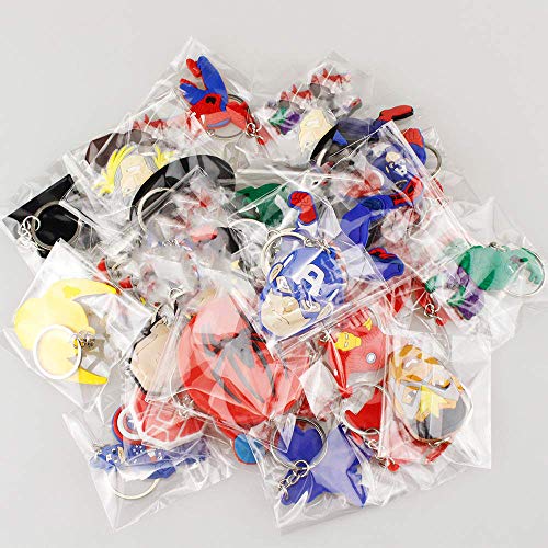 Melleco GN-22-YXYYK 20Pcs Superhero Keychain Key Ring Theme Goodie Bag Stuffer Christmas Gift Holiday Charms For Kids Children Birthday Party Favors School Carnival Reward Prizes Decoration Collectible thumb #5