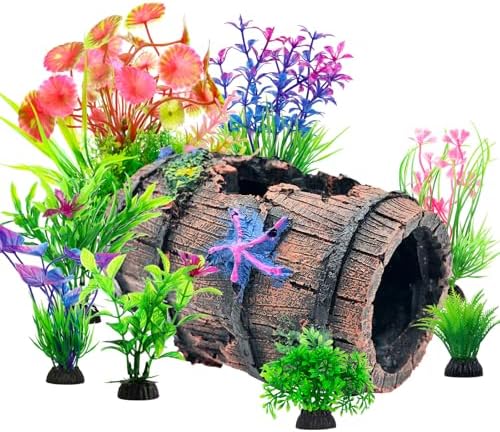 CousDUoBe Fish Broken Barrel Decor Fish Tank Decorations Betta Fi...