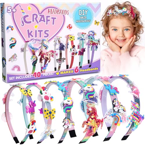 CITSKY Einhorn geschenke für mädchen - Spielzeug für 4 5 6 7 8 9 jährige | Mädchen haarschmuck bastelsets | Damit ihre eigenen einzigartigen DIY einhorn haaraccessoires herstellen können