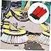 Zerodeko 4pcs Broom for Outdoor Sweeping Red Industrial Broom Head Heavy Duty Sweeper Brush Head Assembly