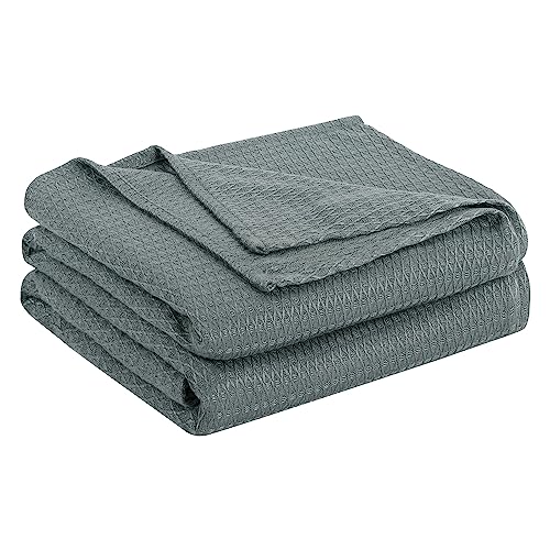 PiccoCasa Cooling Bamboo Blanket All Seasons Breathable for Hot Sleepers Soft and Lightweight for Bed Sofa Thin Blanket Summer Keep Cool Dark Gray Single 150x200cm