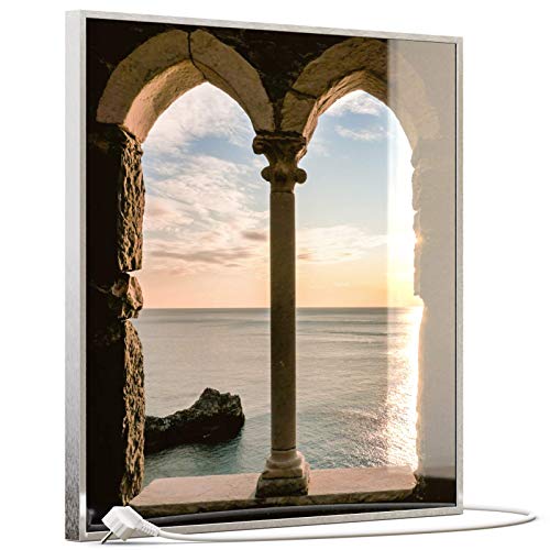 STEINFELD Heizsysteme Glas Bild Infrarotheizung inklusive Thermostat | Deutscher Hersteller | Motive 016H Fenster