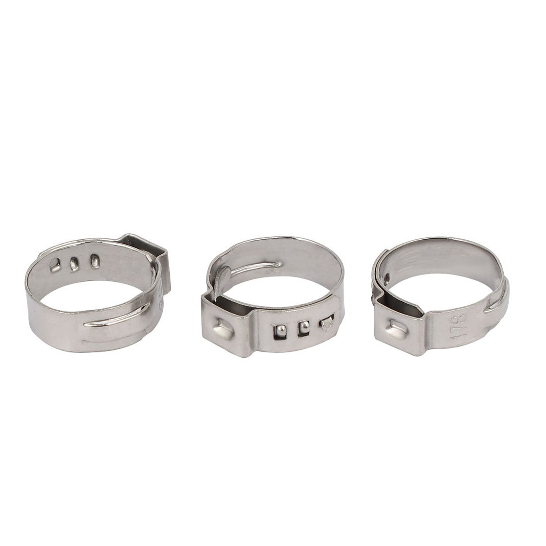 Aexit 14.6mm-17.8mm 304 Clamps Stainless Steel Adjustable Cable Pipe Tight Hose Strap Clamps Clamps 3pcs