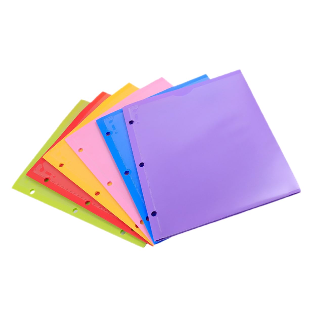 STOBOK Carpeta de Documentos Pp 2 Ranuras 6 Piezas Organizador de Archivos para Oficina Color Aleatorio