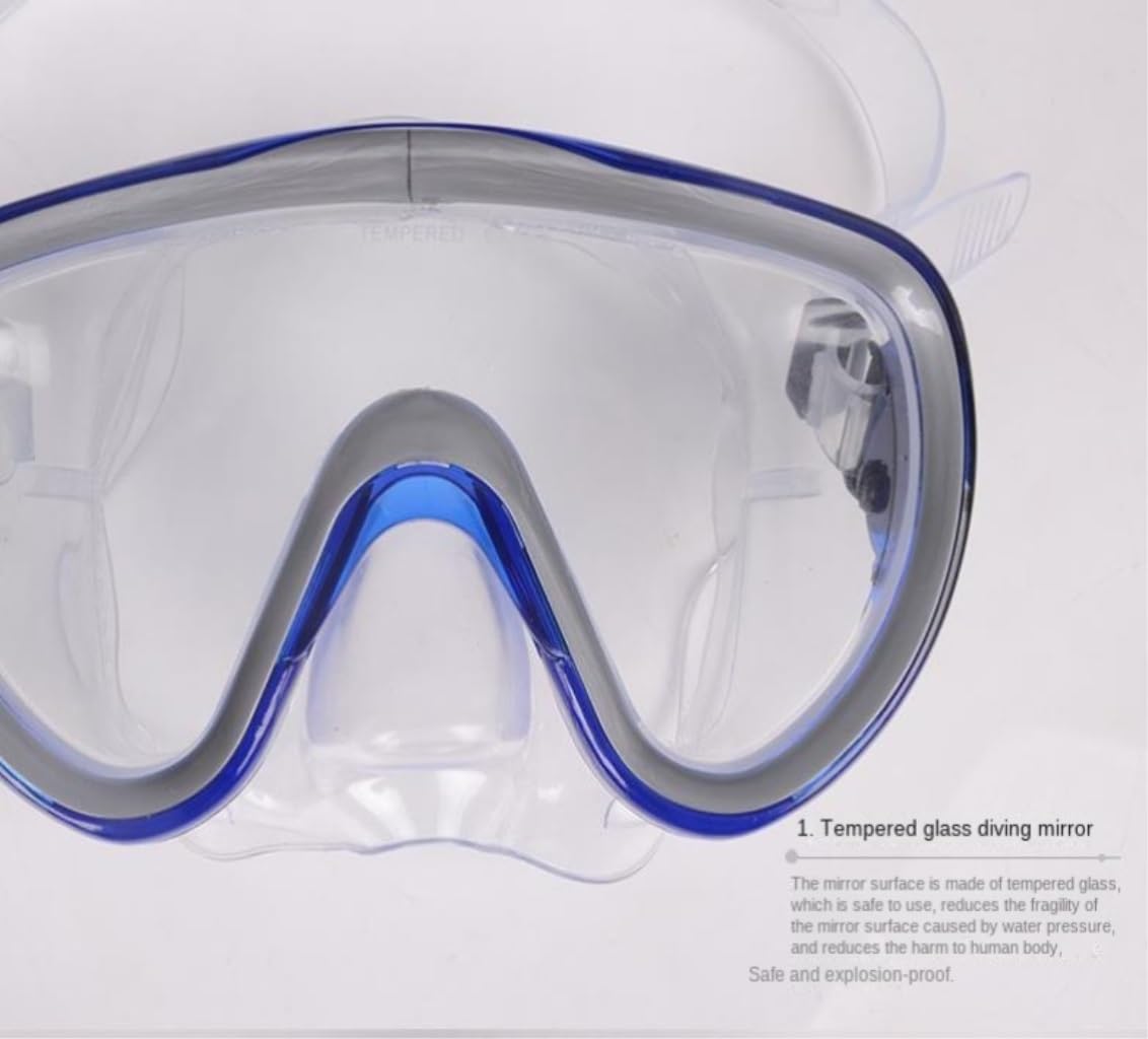 Sprzęt do Snorkelingu, Maski do nurkowania Zestaw Maska Silikonowa sucha górna rurka Snorkel Combo Obiektyw ze szkła hartowanego Nurkowanie z rurką Maska do Nurkowania