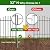 FOREHOGAR Metal Garden Fence 32 in H x 12 ft L, 6 Panels + 7 Stakes Border Dog Fence Panels Animal Barrier, No Dig Garden Fencing for Yard Patio Flower Bed Lawn Outdoor, Arch Black