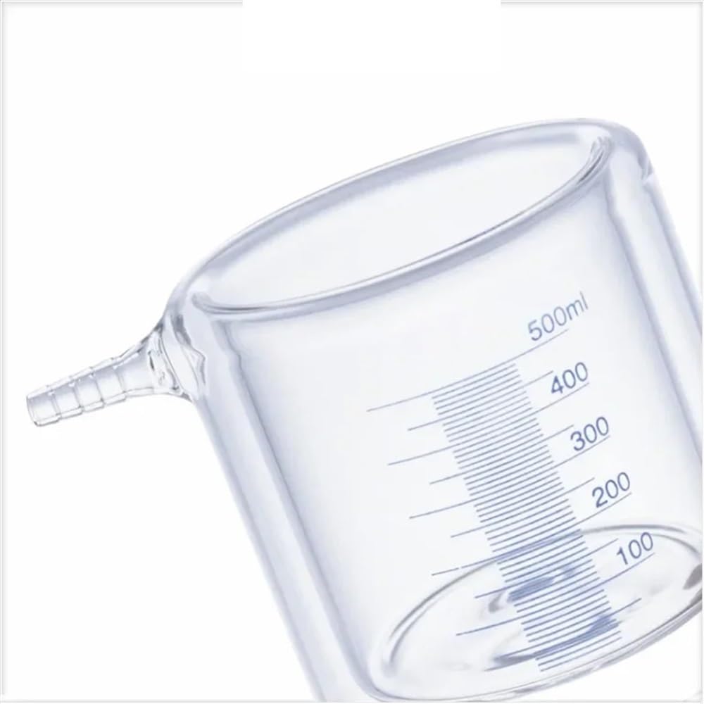 Laborbecher mit Doppelmantel, Becher aus Borosilikatglas, 501001502503004005001000ml, Laborglas(50 ml)