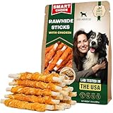 Beloved Pets Dog Treats & Long Lasting Rawhide Chews Wrapped Chicken 10.6 Oz – Pet Bones Sticks for Large, Medium & Small Breeds – Aggressive Chewers Snacks – Puppy Toys Treats