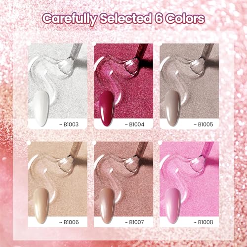 43% Off JODSONE 6-Color Glitter Gel Nail Polish Set - Image 6