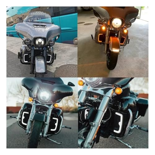 Intermitentes de moto para parrillas inferiores de carenado luces de señal Harley Touring 2