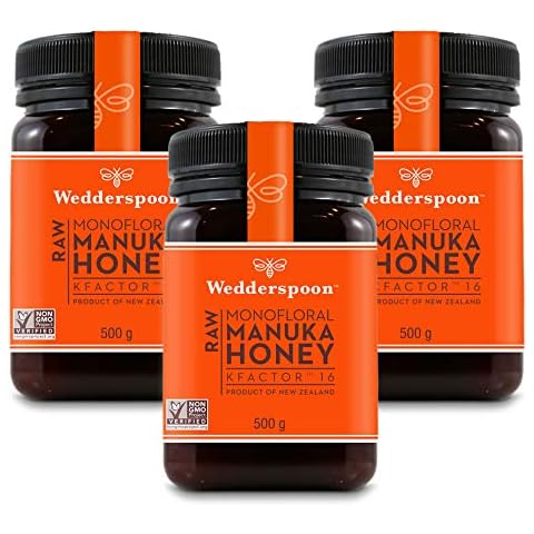 Wedderspoon 100% Raw KFactor 16 Manuka Honey 500g (Pack of 3) Cover