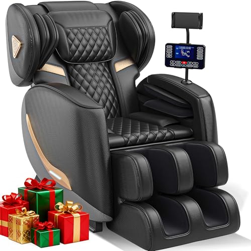 2026 Massage Chair Full Body, Easy To Install & Users Friendly, Zero Gravity Full Body Massage Chairs with Touchscreen Smart Mode, Heated, 10 Fixed Rollers, Footrest, Phone Holder, Bluetooth