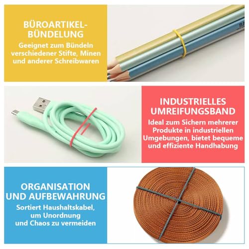 Funalix 400 Stücke Gummibänder Set, Farbige Gummiringe Gemischt Dickes Haushaltsgummi, 200x 28mm & 200x 40mm Gummis für Büro Schule Haushalt (Bunt)