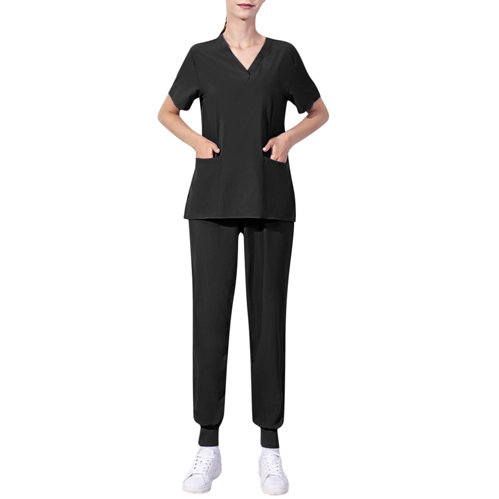 ADMAY Conjunto de 2 piezas de verano para mujer de 2 piezas Boho Casual Color sólido chaleco sin mangas Top pantalones sueltos largos pantalones de vestido con pantalón elegante