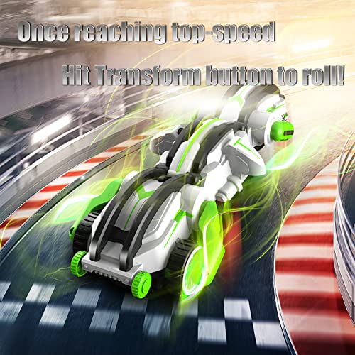 Hctengiine Birthday Easter For Boys Gifts Outdoor Rc Fall Toys Remote Control Snake, Rc Stunt Snake 360° Roll Toys，2 Batteries 30+Min，Toys For 6+ Teen Boys, Green Toy #TOP4