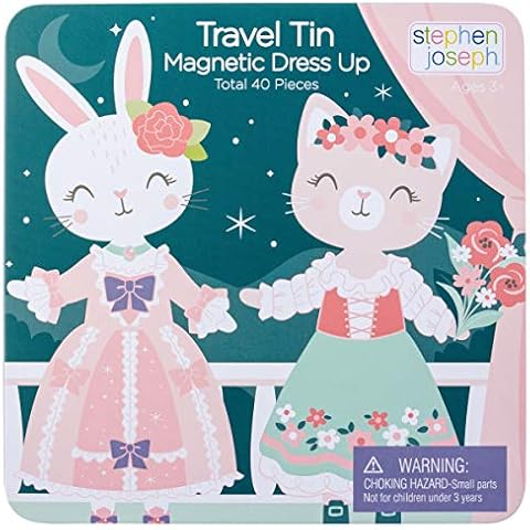 Stephen Joseph Travel Tin Magnetic Dress Up: Unicorn and Mermaid Cover