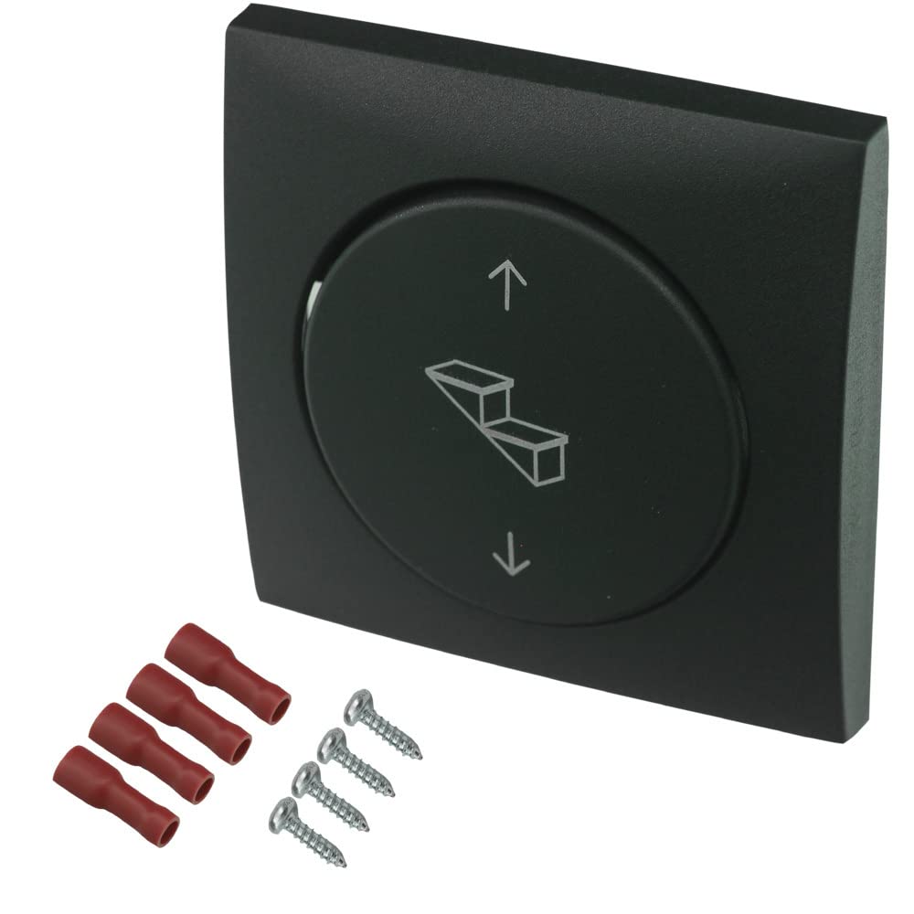 Interruptor de 12/24 V + marco de cubierta para escalón Thule Omnistep Single Step autocaravana caravana antracita