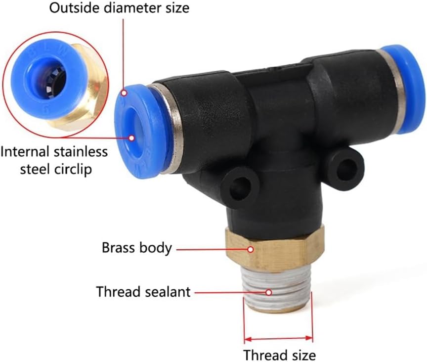 Connector Push Lock Vacuum Fitting Turbosfor Turbos Vehicle Wastegate & Solenoid