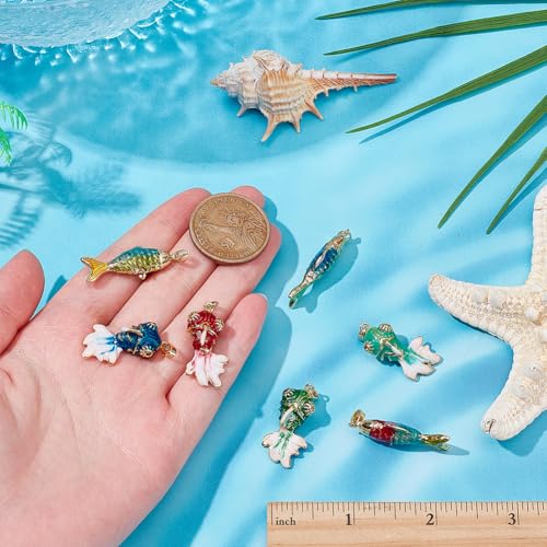 Breloques poisson émaillées pour vos bijoux artisanaux de plage