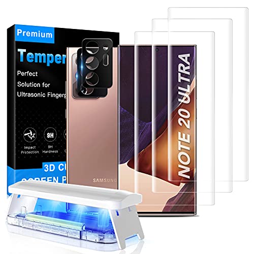 Amazon | 【5枚セット】Galaxy Note20 Ultra ガラスフィルム*3+レンズ