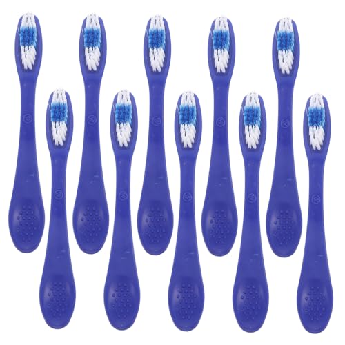 DECORNIJIA 10 piezas Cepillos Dientes Pequeños Unidades Cepillo Suave Corto Mango Portátil Diseño Antiselfinjury para Prevención Autolesiones Uso Prisiones y Centros Psiquiátricos